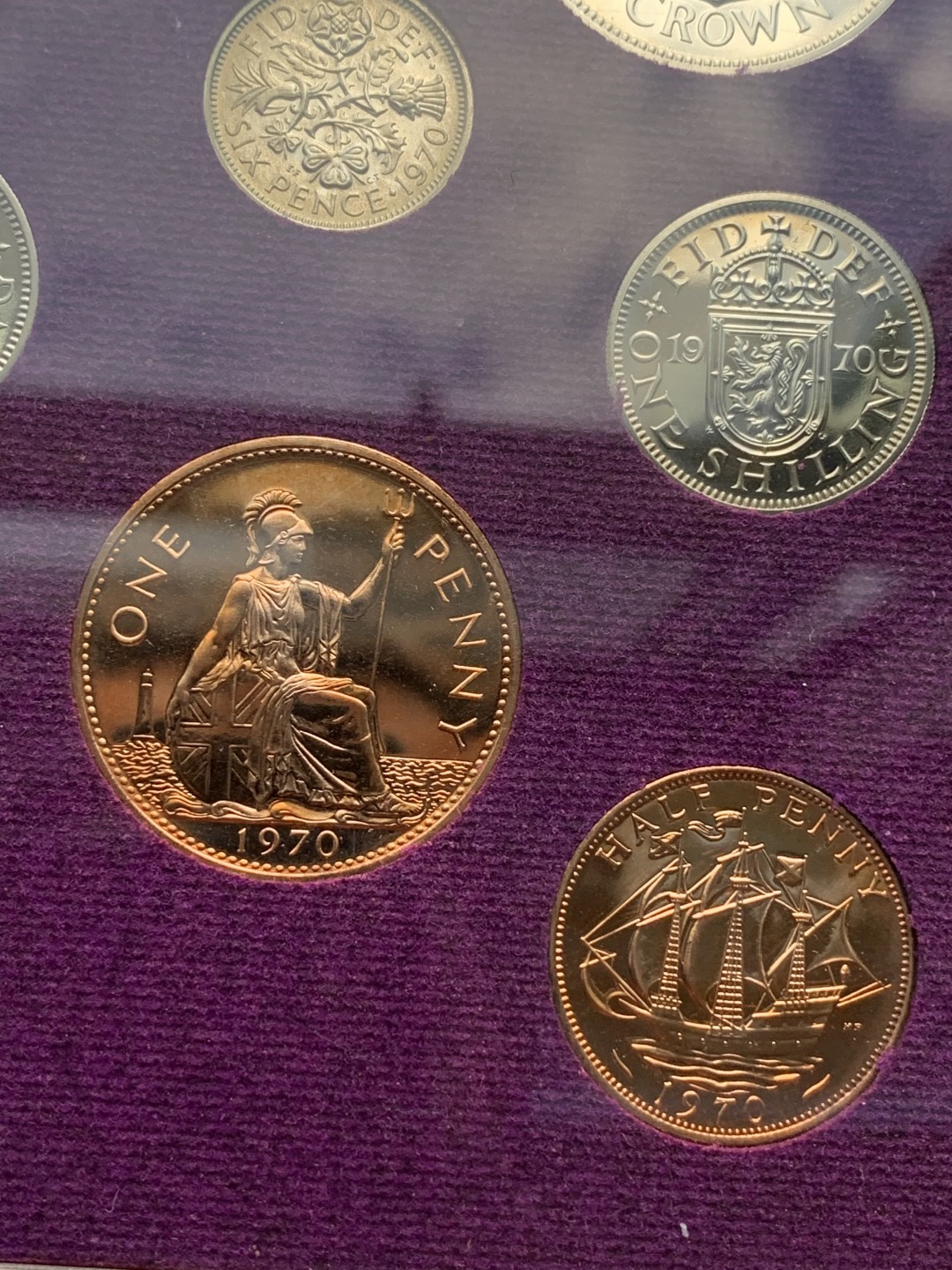 《竞宝斋》第67场-本周日，周一，周四.3场连拍（全场不限金额包邮） 1970年 英国精制套币，最后的12进制的英国套币。经典品种，未来可期