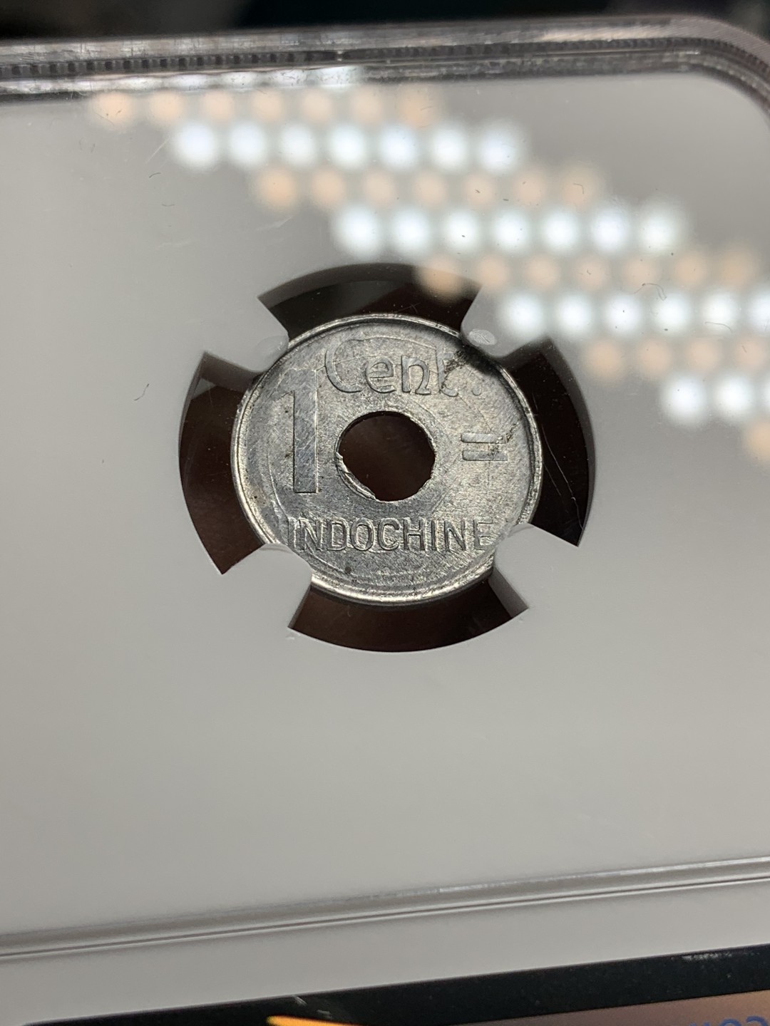 《竞宝斋》第67场-本周日，周一，周四.3场连拍（全场不限金额包邮） NGC-MS64 法国印度支那 1943年 1分 铝币 也是属于坐洋系列晚期的一个辅币