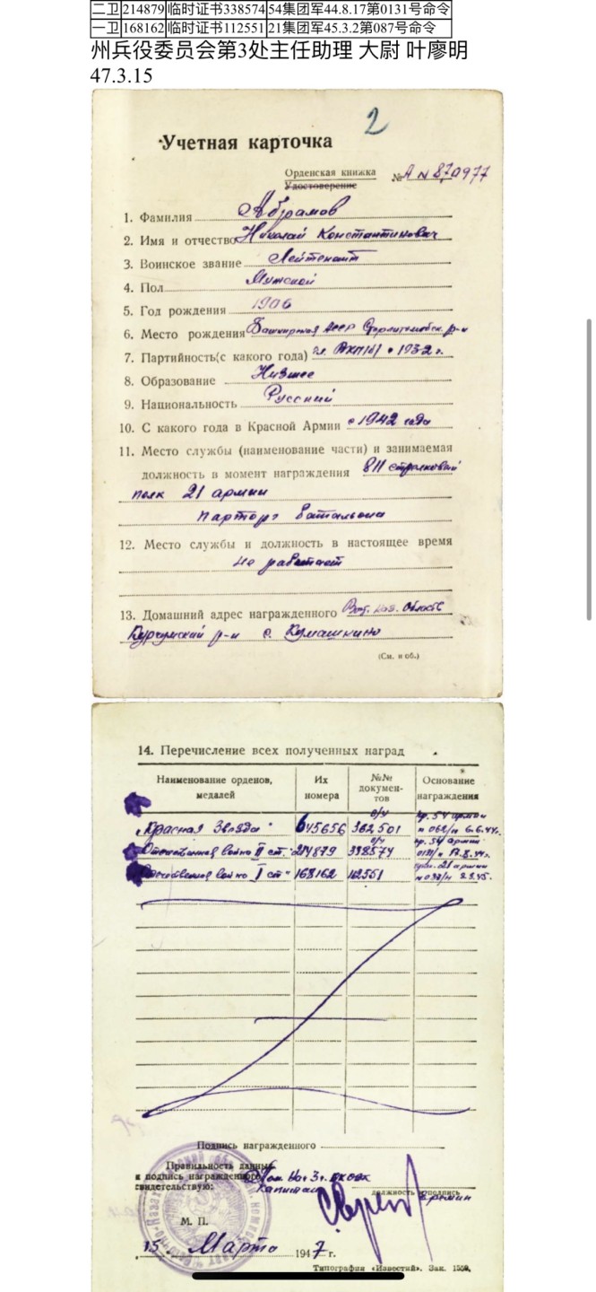 大猫徽章拍卖第195期 苏联43二卫 全品 档案齐全