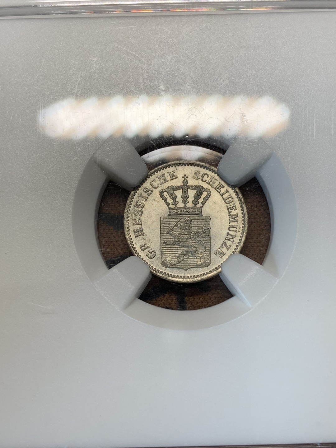 《竞宝斋》第67场-本周日，周一，周四.3场连拍（全场不限金额包邮） NGC-MS66德国1871年黑森1K小银币