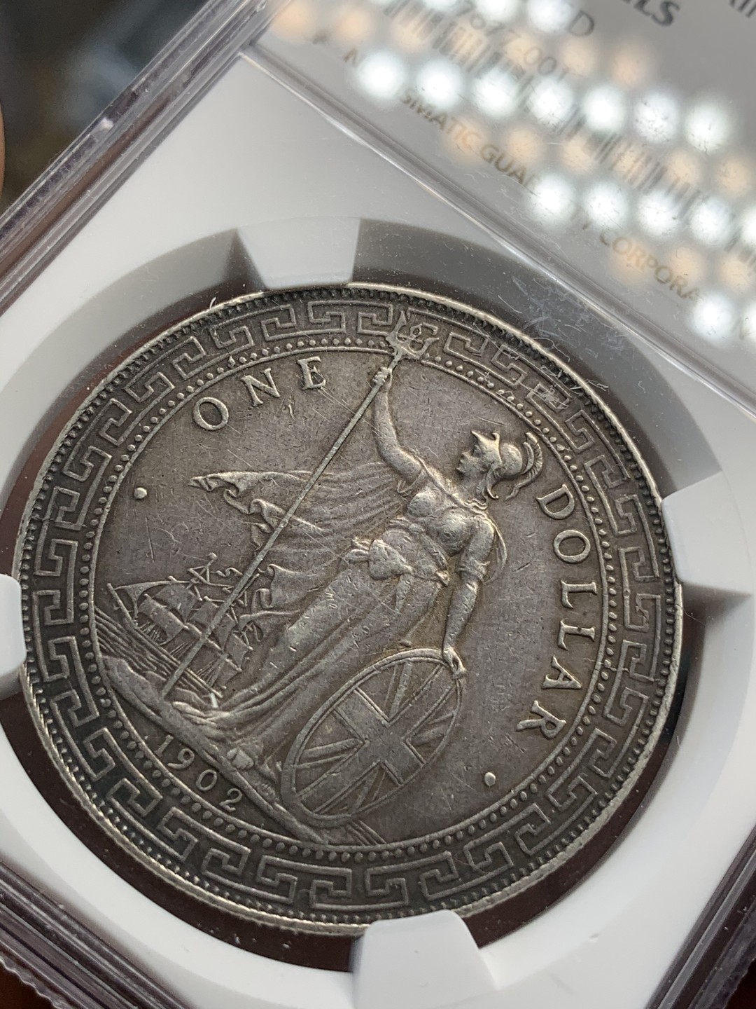 《竞宝斋》第67场-本周日，周一，周四.3场连拍（全场不限金额包邮） NGC-AUD英国1902年站洋大银币，黑包浆