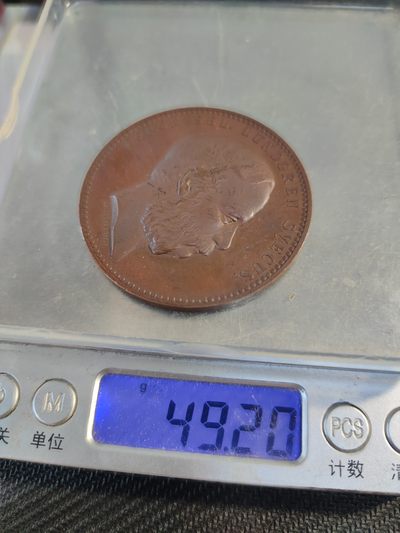 gush小明220626 瑞典1876画家纪念铜章