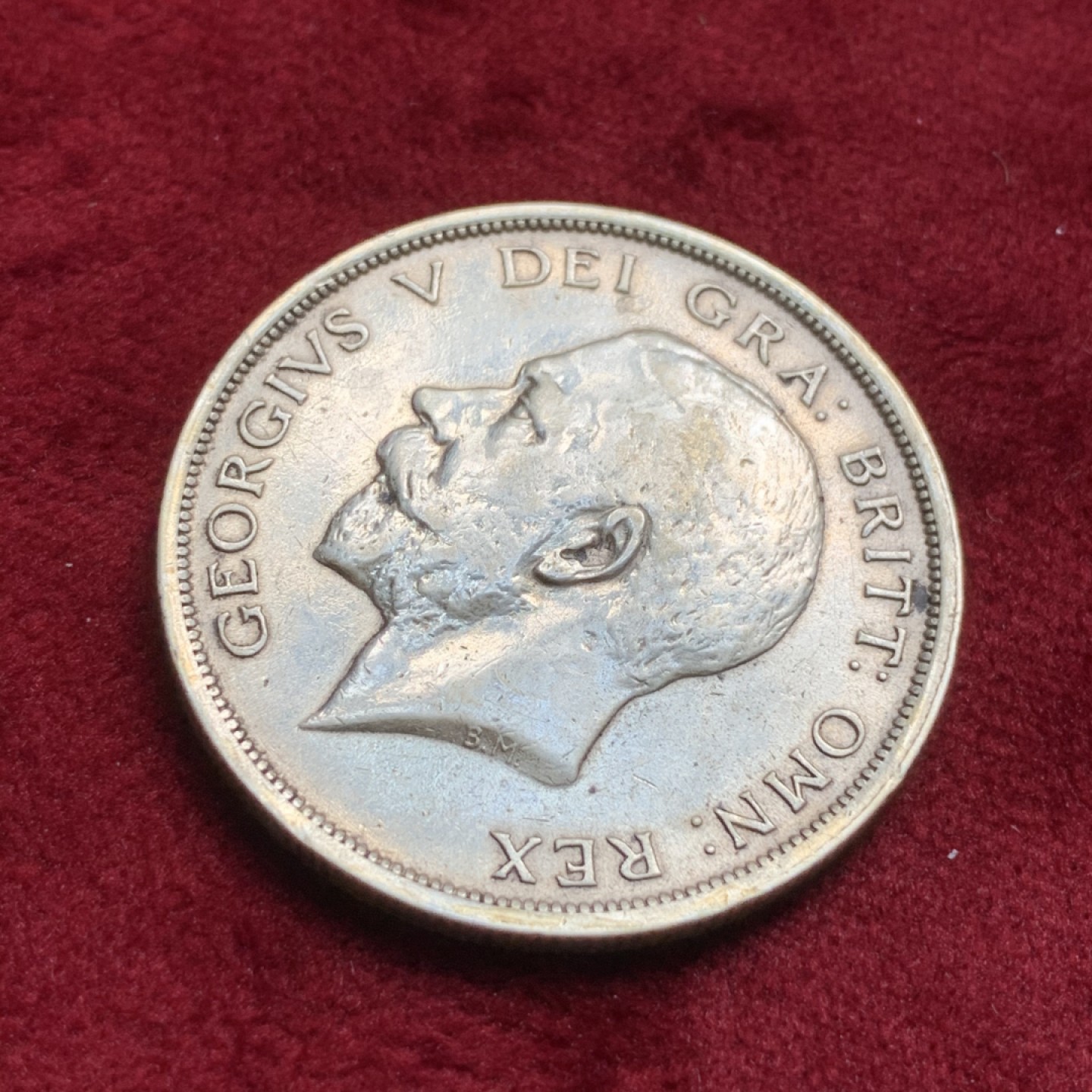 《竞宝斋》第67场-本周日，周一，周四.3场连拍（全场不限金额包邮） 英国 1916年 乔治五世 1/2克朗 银币 925高银版