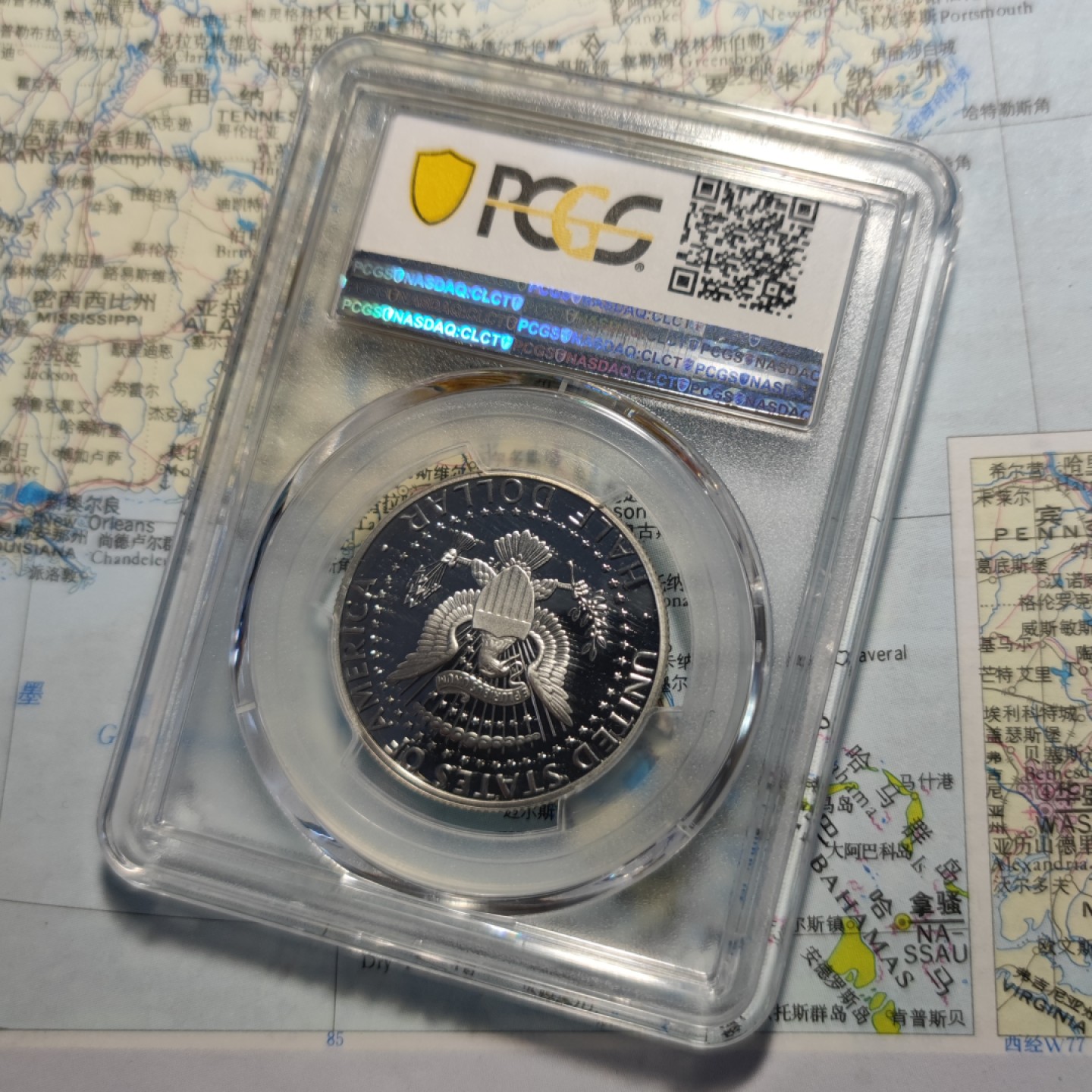 gush小明220626 PCGS1996美国肯尼迪半美元精制镜面银币