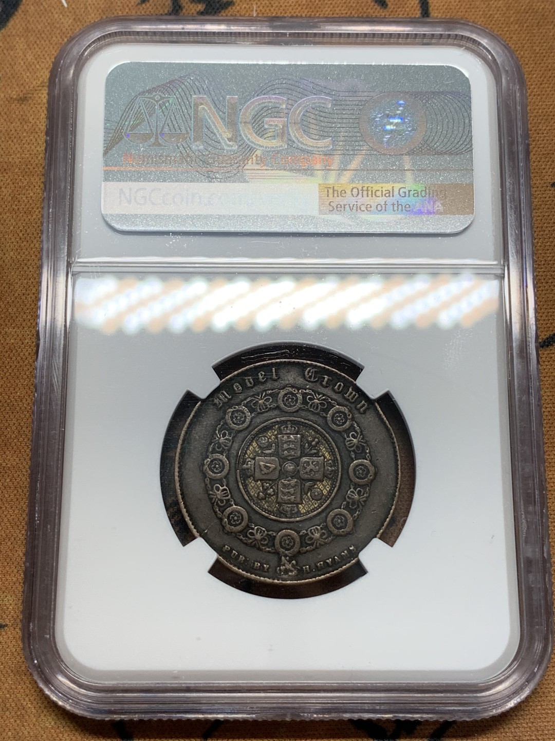 《竞宝斋》第67场-本周日，周一，周四.3场连拍（全场不限金额包邮） NGC-VF35英国1848年镀银镀金双色铜币