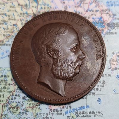 gush小明220626 瑞典1876画家纪念铜章