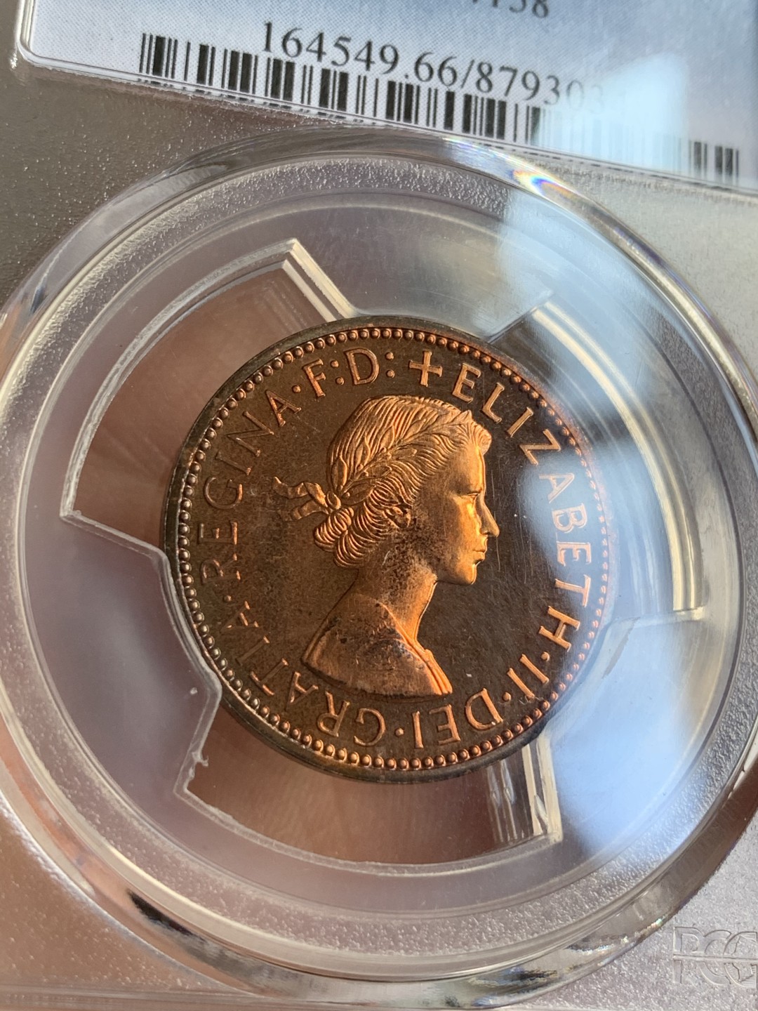 《竞宝斋》第67场-本周日，周一，周四.3场连拍（全场不限金额包邮） PCGS PR66 RD 1970年精制半便士铜币 RD镜面好彩 热门升值品种