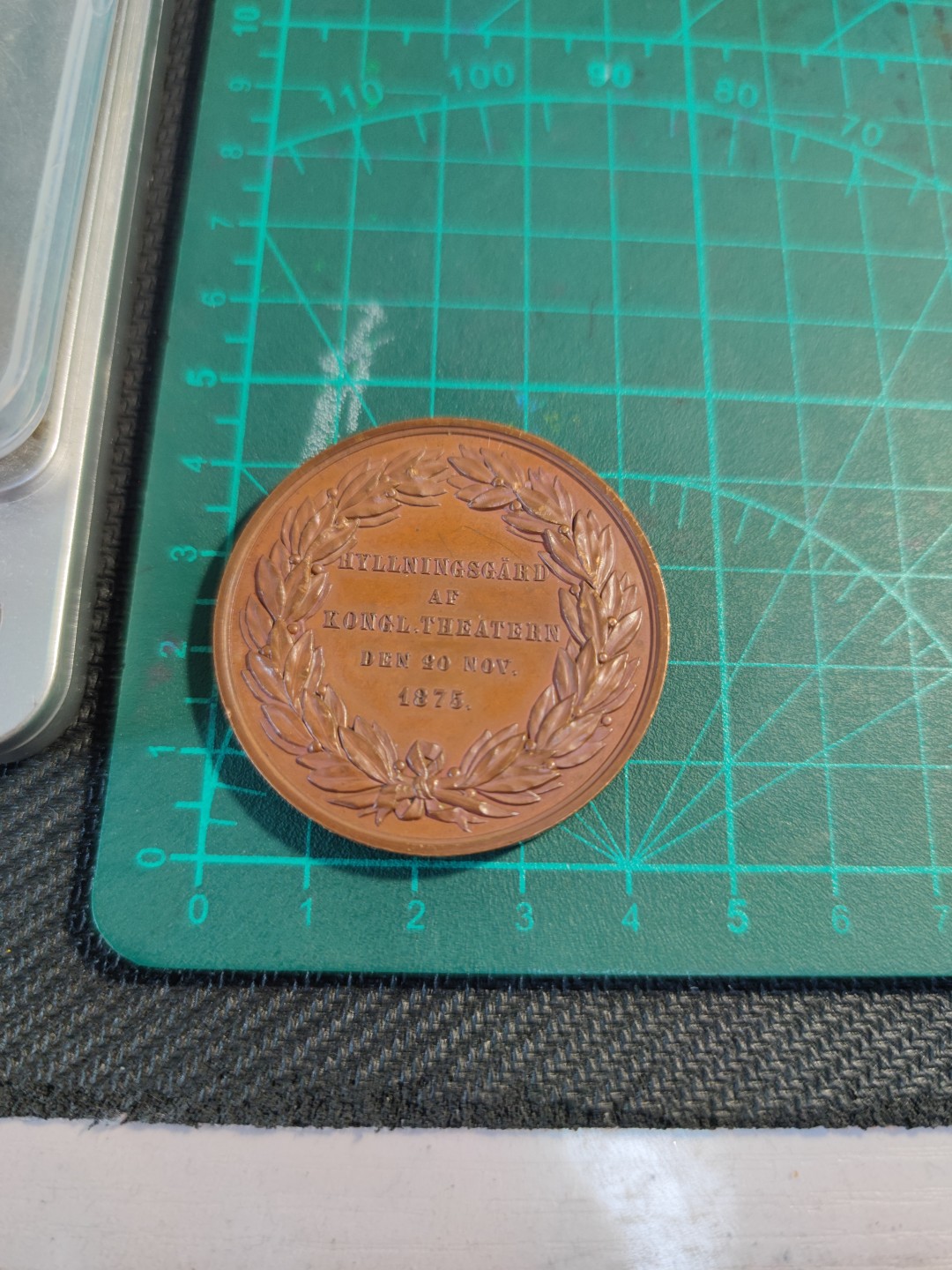 gush小明220626 瑞典1875斯德哥尔摩剧院纪念铜章