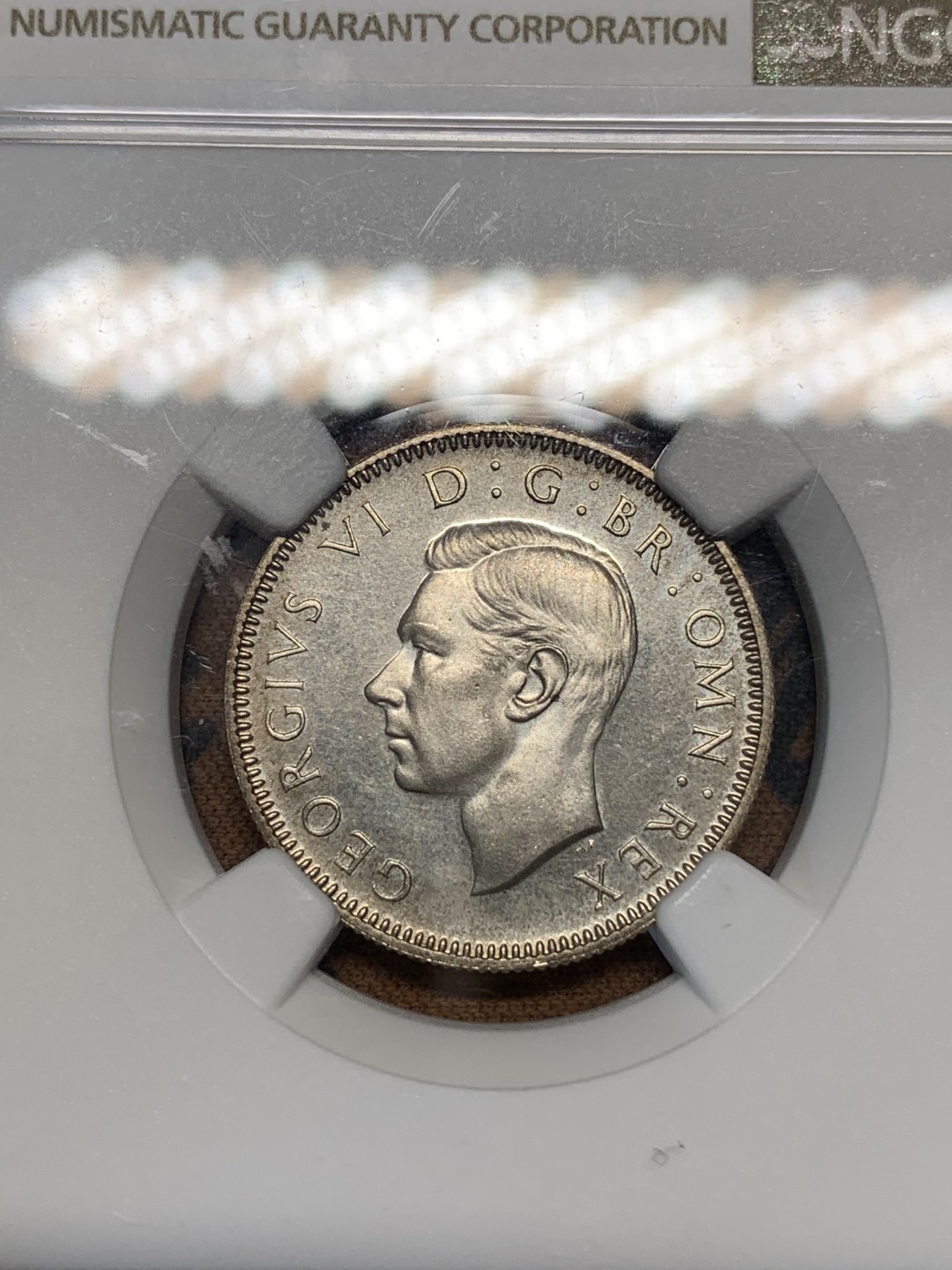 《竞宝斋》第67场-本周日，周一，周四.3场连拍（全场不限金额包邮） NGC-PF64 英国 1937年 乔治六世一先令银币，原光好品相