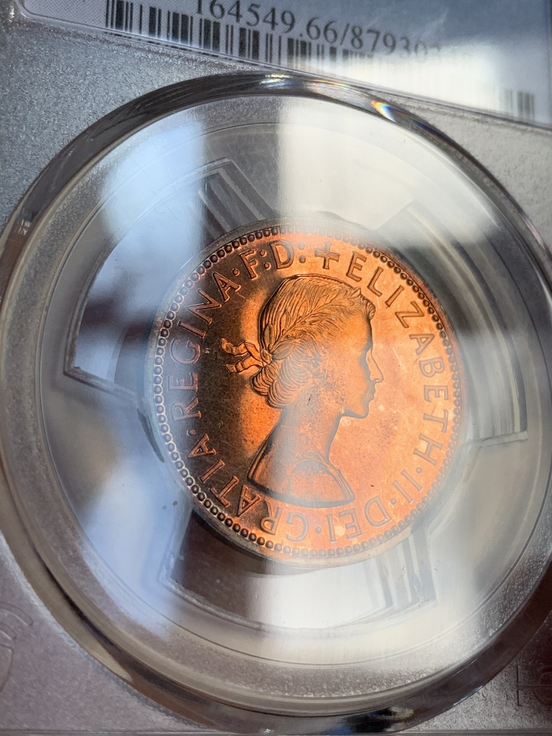 《竞宝斋》第67场-本周日，周一，周四.3场连拍（全场不限金额包邮） PCGS PR66 RD 1970年精制半便士铜币 RD镜面好彩 热门升值品种