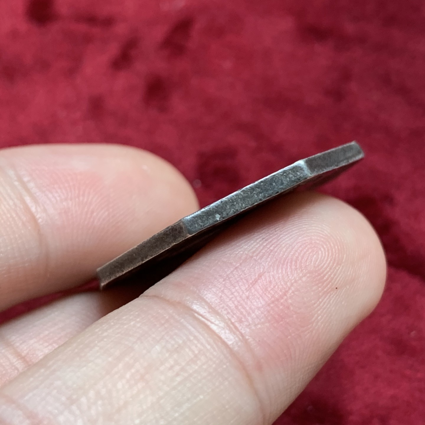 《竞宝斋》第67场-本周日，周一，周四.3场连拍（全场不限金额包邮） 法国商业谈判公约八角银代币 30mm，13克，无边铭