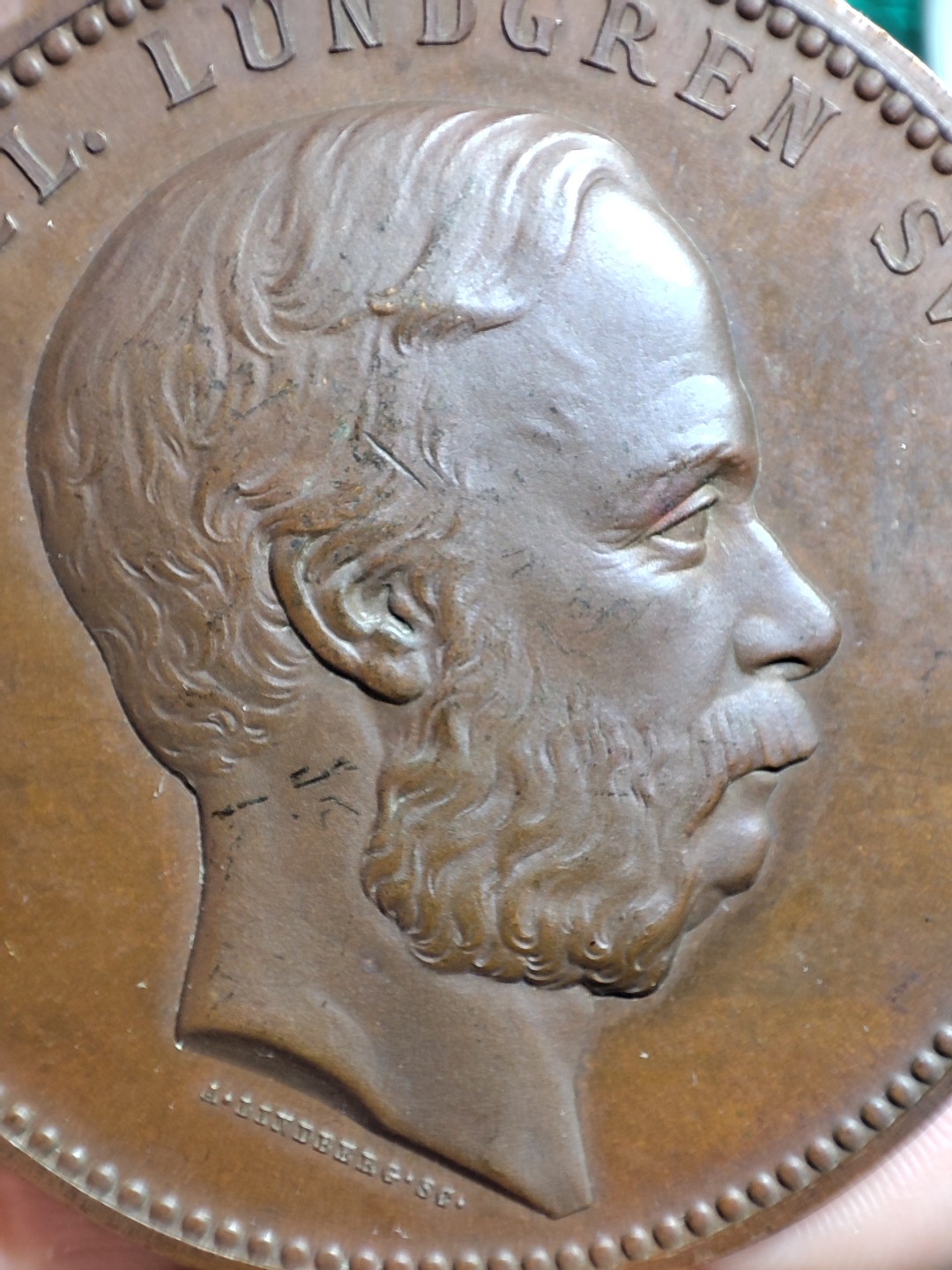 gush小明220626 瑞典1876画家纪念铜章