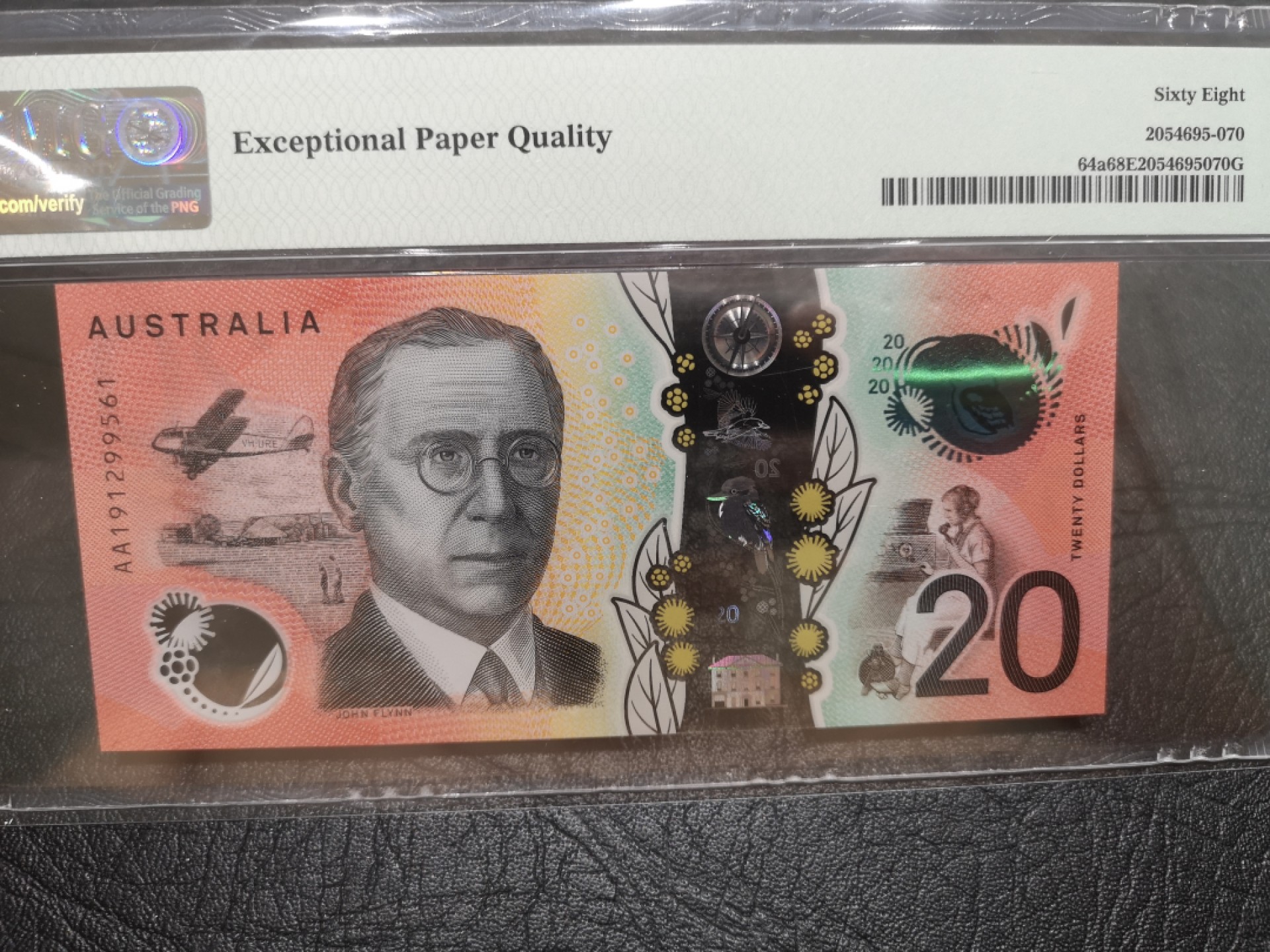 《外钞收藏家》第一百八十五期 2019年澳大利亚20元 PMG68 AA冠 无47