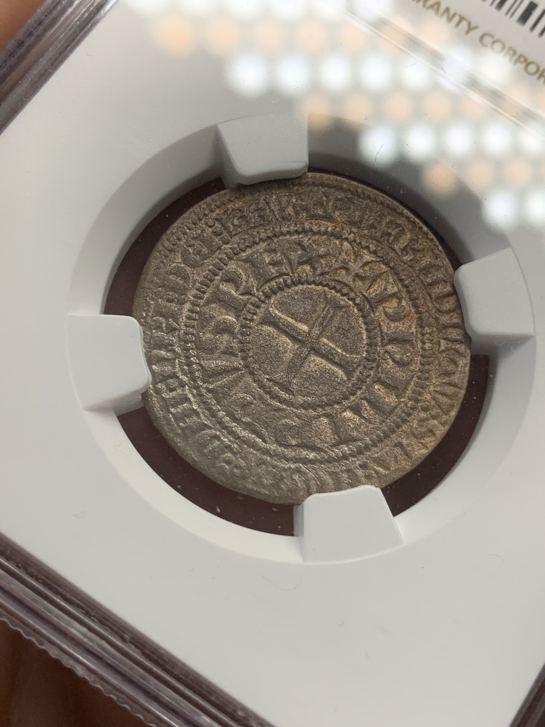 《竞宝斋》第68场-本周日，周一，周四.3场连拍（全场不限金额包邮） NGC XF细节评级 法国 菲利普四世（1270-1314年）打制银币 非凡的细节 十分难得