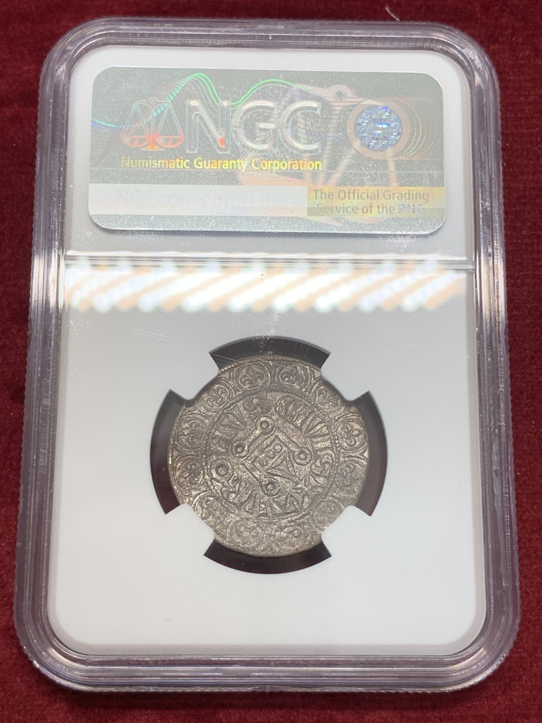 《竞宝斋》第68场-本周日，周一，周四.3场连拍（全场不限金额包邮） NGC XF细节评级 法国 菲利普四世（1270-1314年）打制银币 非凡的细节 十分难得