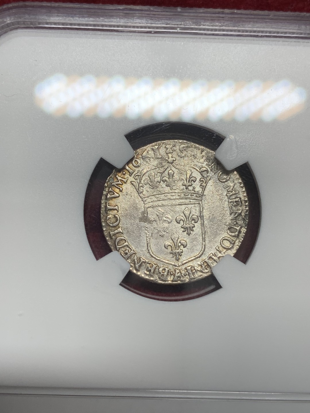 《竞宝斋》第68场-本周日，周一，周四.3场连拍（全场不限金额包邮） NGC-AU 法国 1661年 路易十四 1/12埃居银币 稀少品质