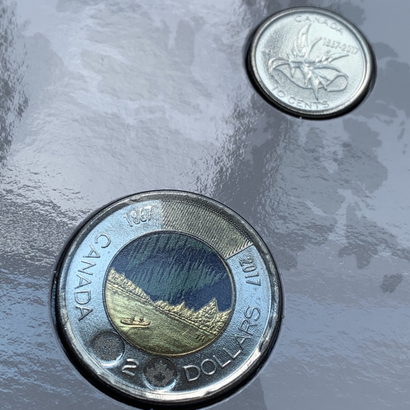 《竞宝斋》第68场-本周日，周一，周四.3场连拍（全场不限金额包邮） 2017年 加拿大建国150周年纪念套币卡册 5枚一套