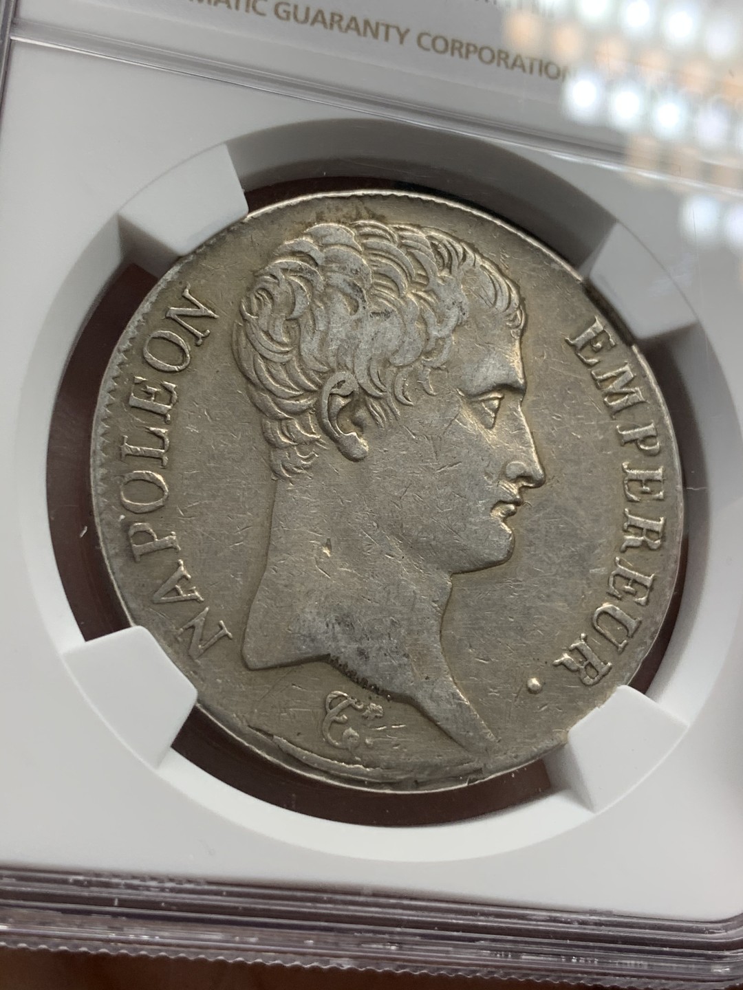 《竞宝斋》第68场-本周日，周一，周四.3场连拍（全场不限金额包邮） NGC XF  法国 AN13年拿破仑一世五法郎大银币 深打好品种