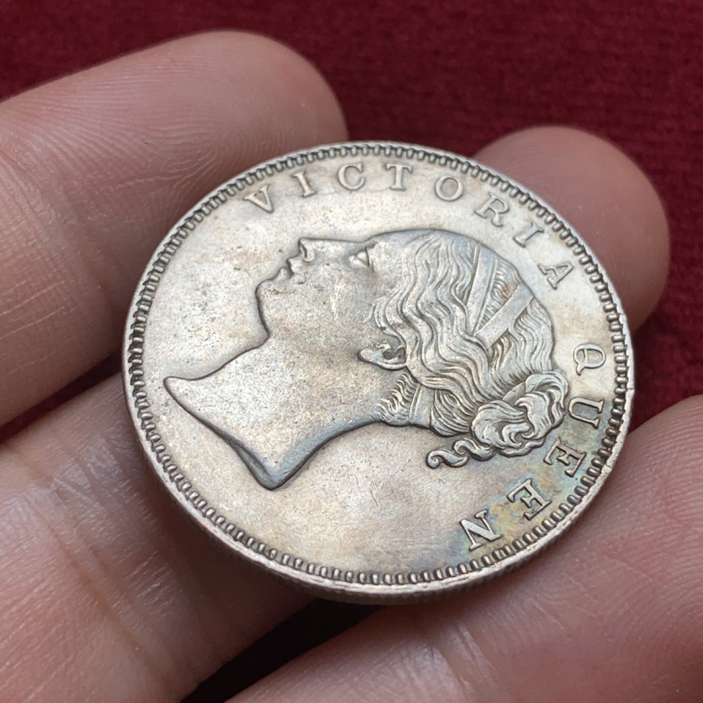 《竞宝斋》第68场-本周日，周一，周四.3场连拍（全场不限金额包邮） 印度1840年单辫卢比银币 unc好品 热门品种