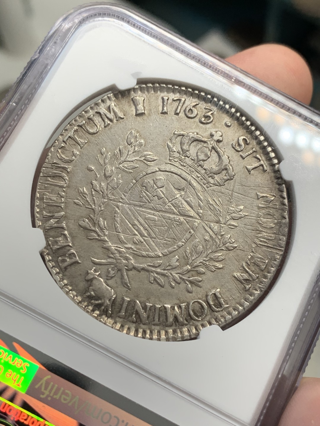 《竞宝斋》第68场-本周日，周一，周四.3场连拍（全场不限金额包邮） NGC-XF45法国1763年埃居大银币 牛标路易十五埃居 好品少见xf45已是亚军分