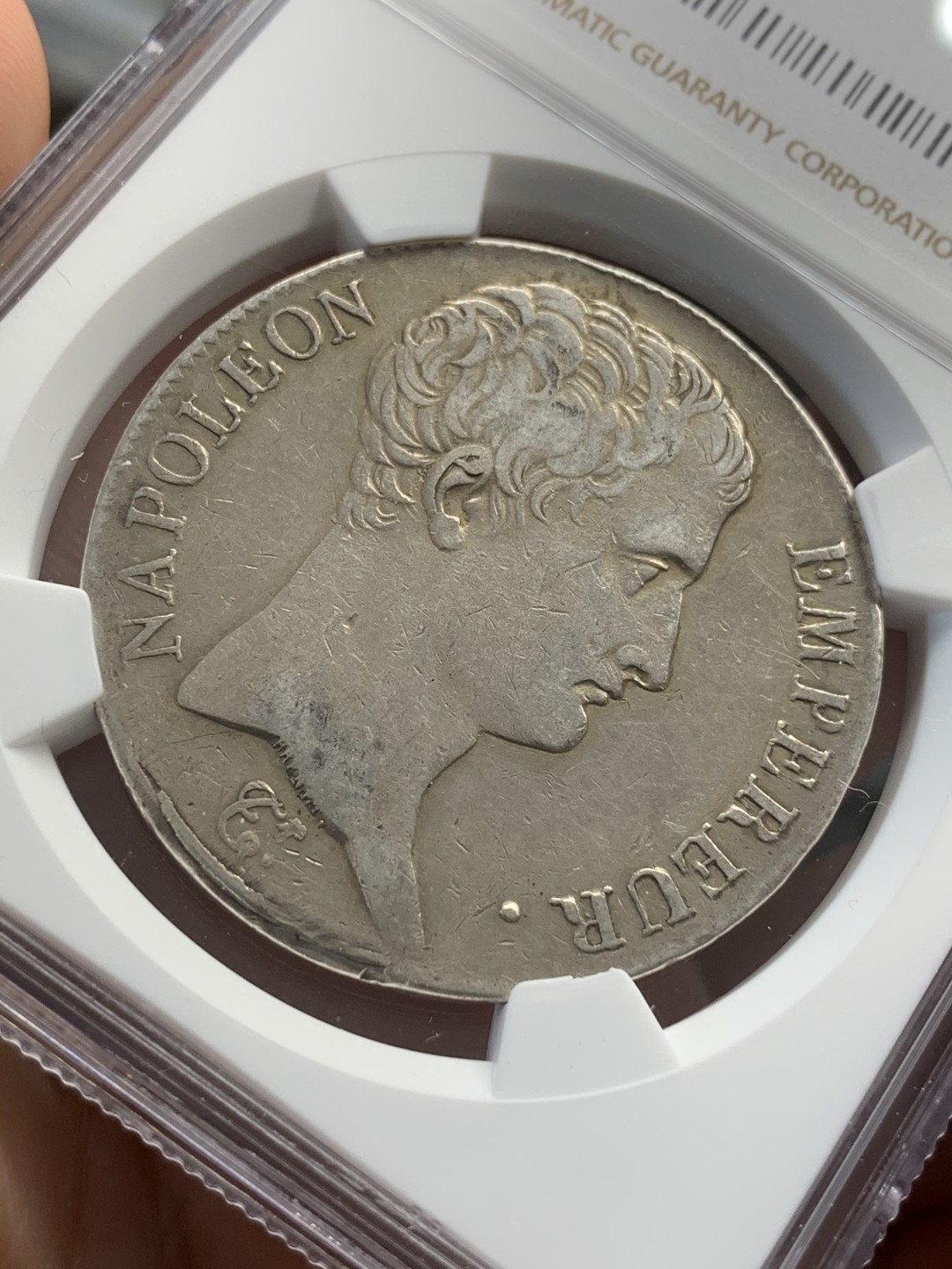 《竞宝斋》第68场-本周日，周一，周四.3场连拍（全场不限金额包邮） NGC XF  法国 AN13年拿破仑一世五法郎大银币 深打好品种