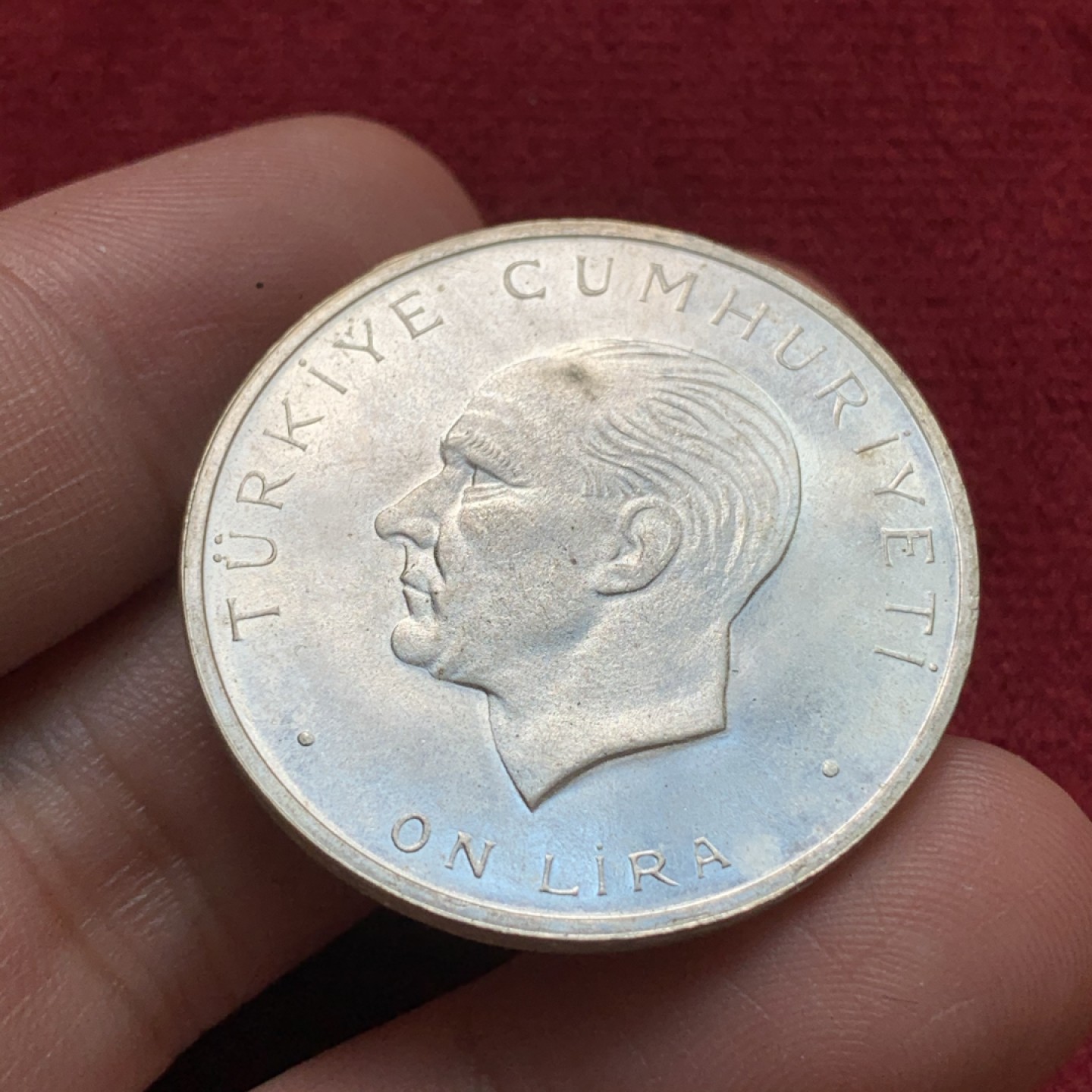 《竞宝斋》第68场-本周日，周一，周四.3场连拍（全场不限金额包邮） 土耳其 1960年5月27日 革命 纪念银币 15克 34mm直径 830银 不多见的品种