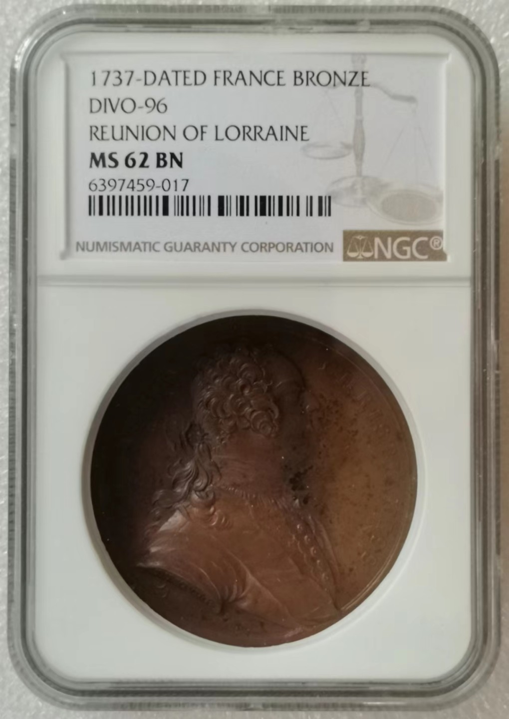 瓶子🏺第45期拍卖会 法国1737年路易十五加冕铜章