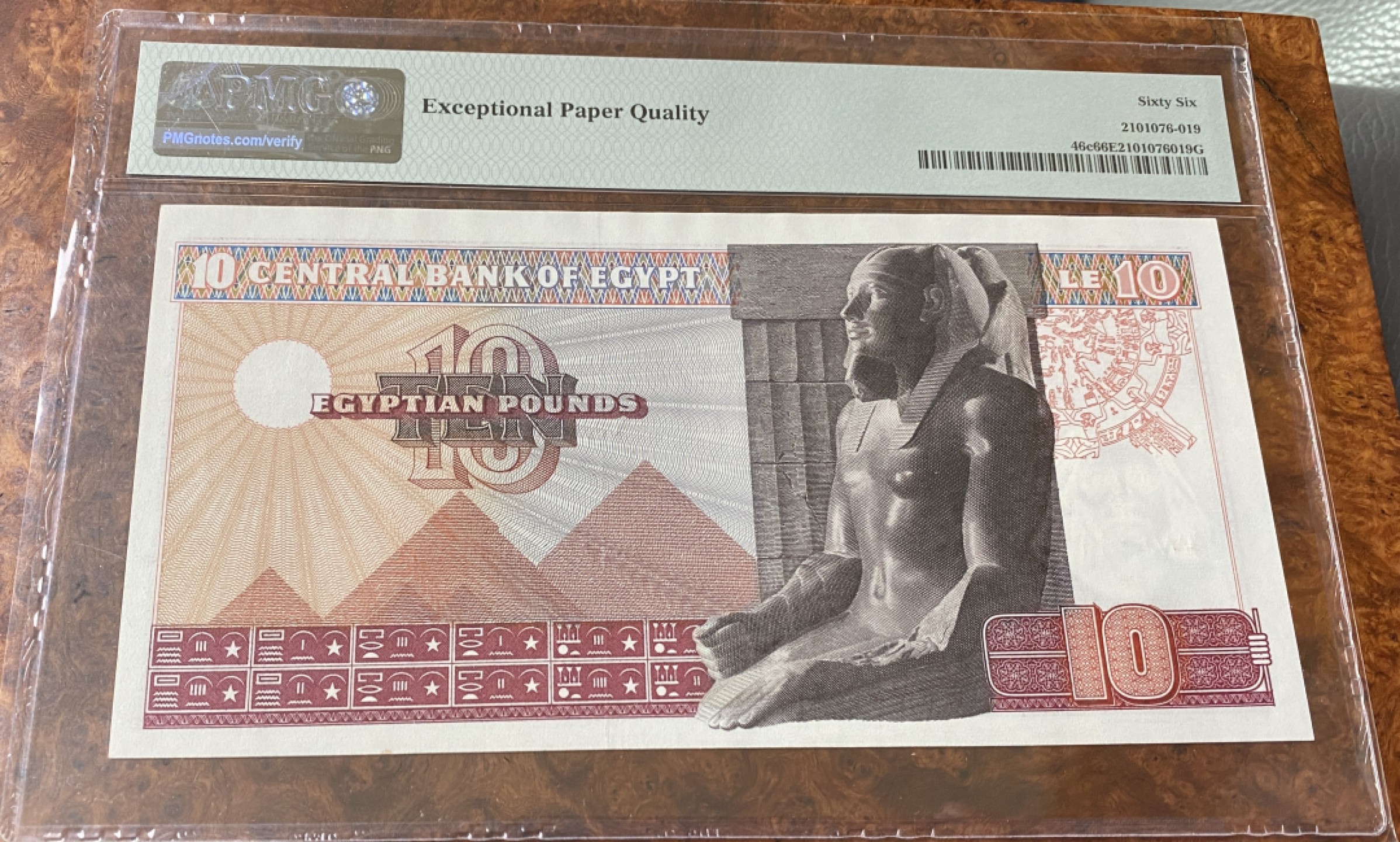 Chase Auction 第14期 - - 中外钱币、纪念钞、民国钞联拍（增加若干拍品） 1969年埃及10镑，PMG66分，PMG66分，大票副！