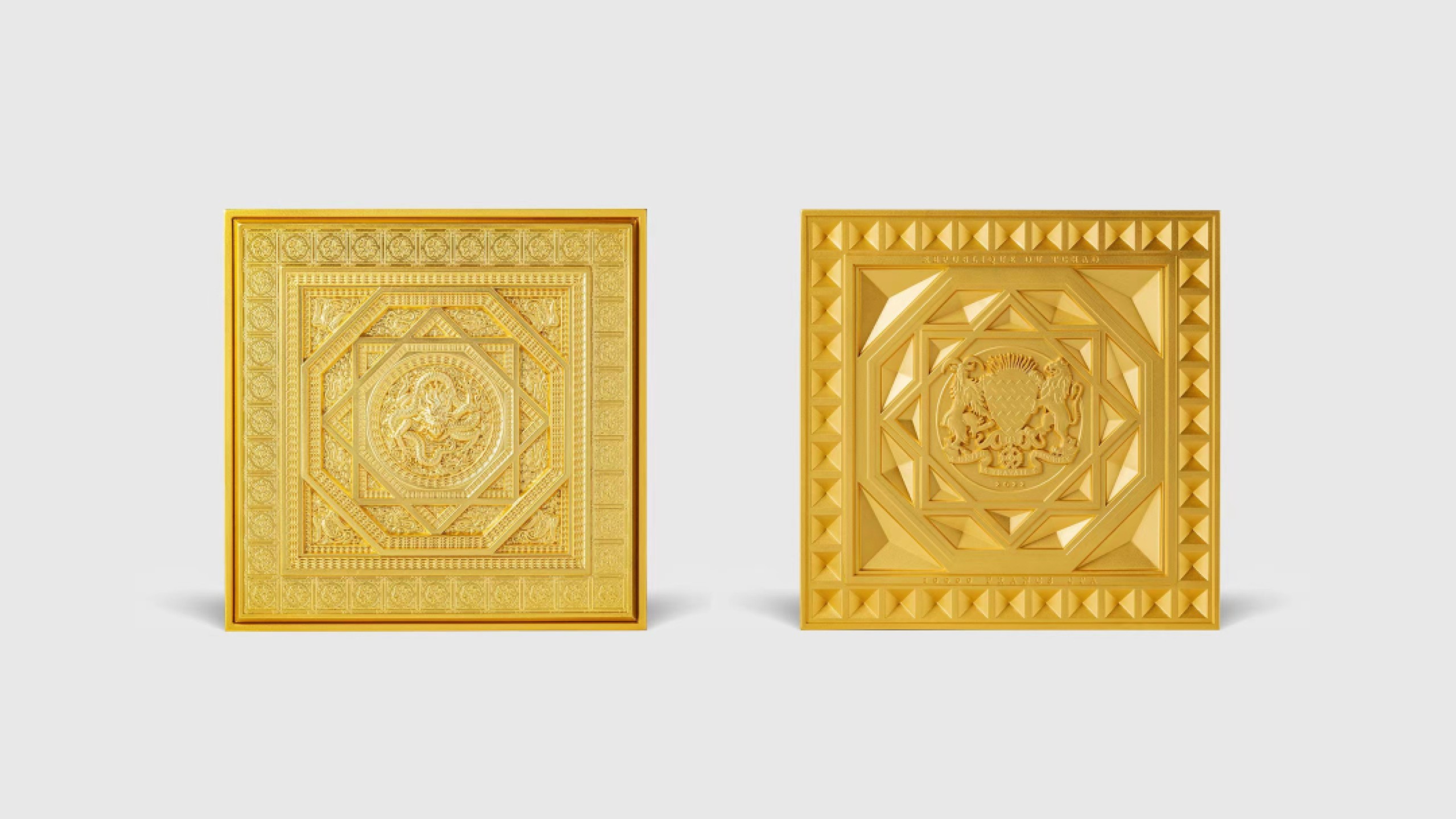 【预售】【乍得】紫禁城·太和殿·蟠龙藻井 银币【120*120mm】 【预售】【乍得】紫禁城·太和殿·蟠龙藻井镀金银币【120*120mm】