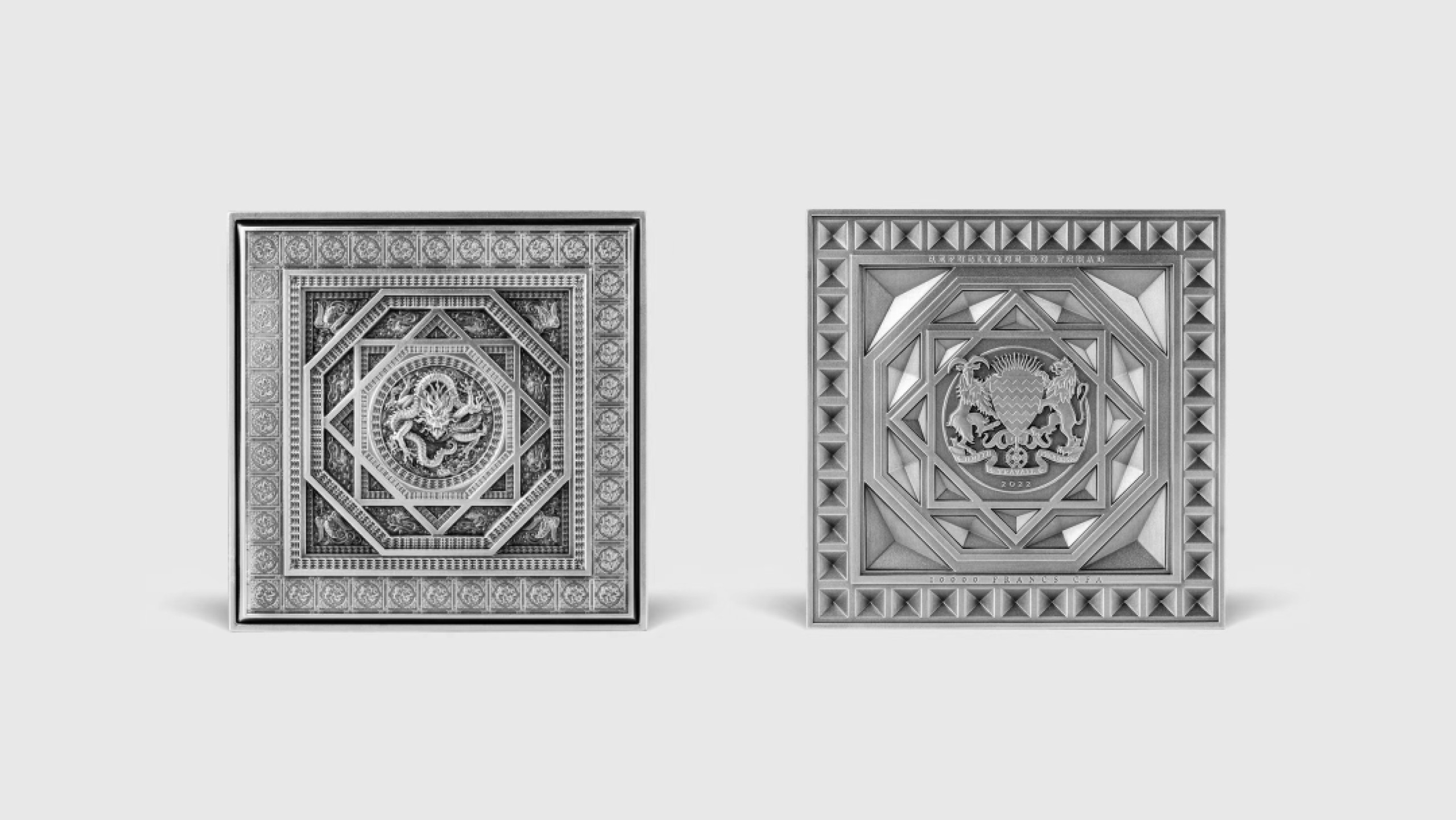 【预售】【乍得】紫禁城·太和殿·蟠龙藻井 银币【120*120mm】 【预售】【乍得】紫禁城·太和殿·蟠龙藻井仿古银币【120*120mm】