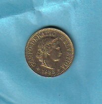 瑞士1985年5生丁 品相如图 UNC    - 瑞士1985年5生丁 品相如图 UNC   