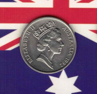 澳大利亚1992年5分 实物图 UNC - 澳大利亚1992年5分 实物图 UNC