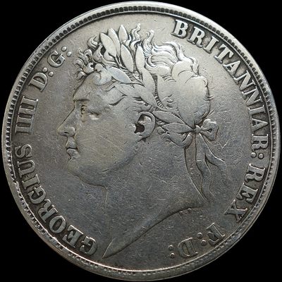 世界Great Britain	英国乔治四世1克朗1821年马剑