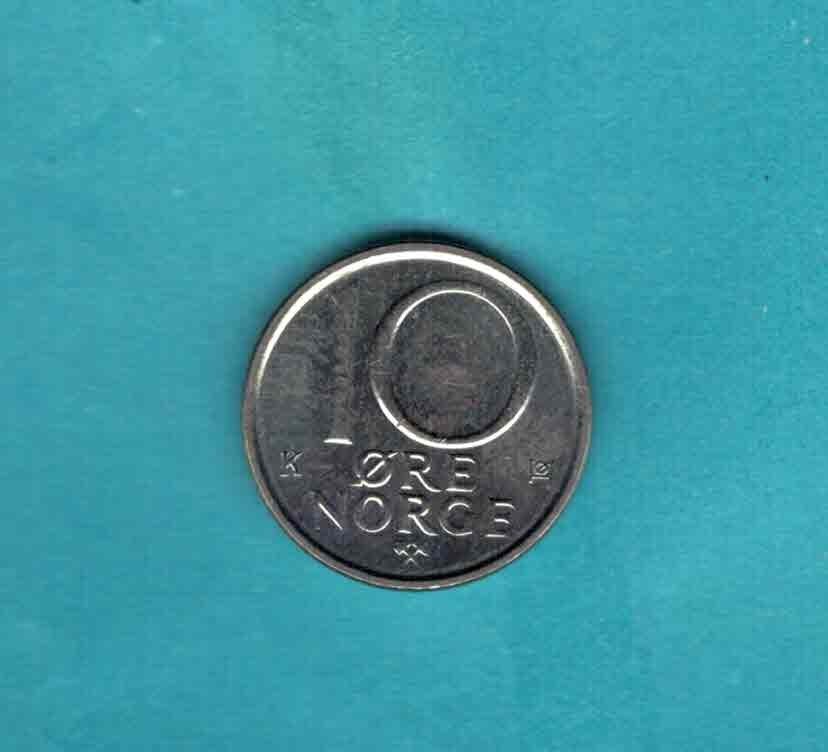 挪威1991年10欧尔 实物如图 UNC 