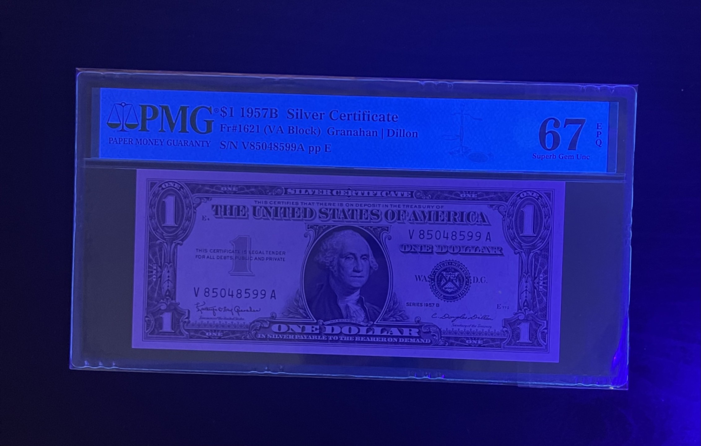 【丑猫0709】今晚7点整 1957年蓝库1美元(高分)