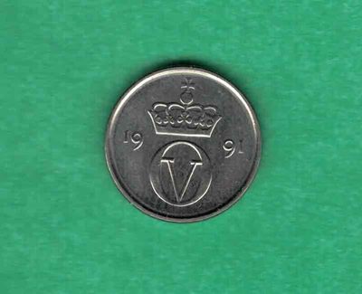 挪威1991年10欧尔 实物如图 UNC  - 挪威1991年10欧尔 实物如图 UNC 