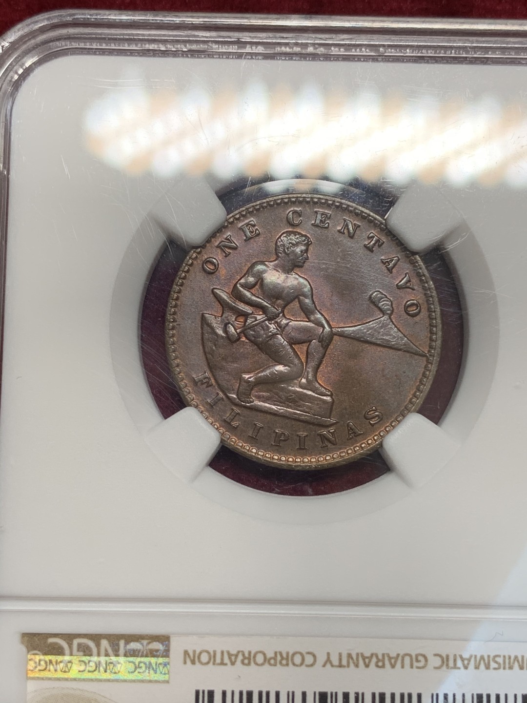 《竞宝斋》第69场-本周日，周一，周四.3场连拍（全场不限金额包邮） NGC MS64bn 美属菲律宾 1928年1分铜币 少见早期大版 好品少见 转光好状态