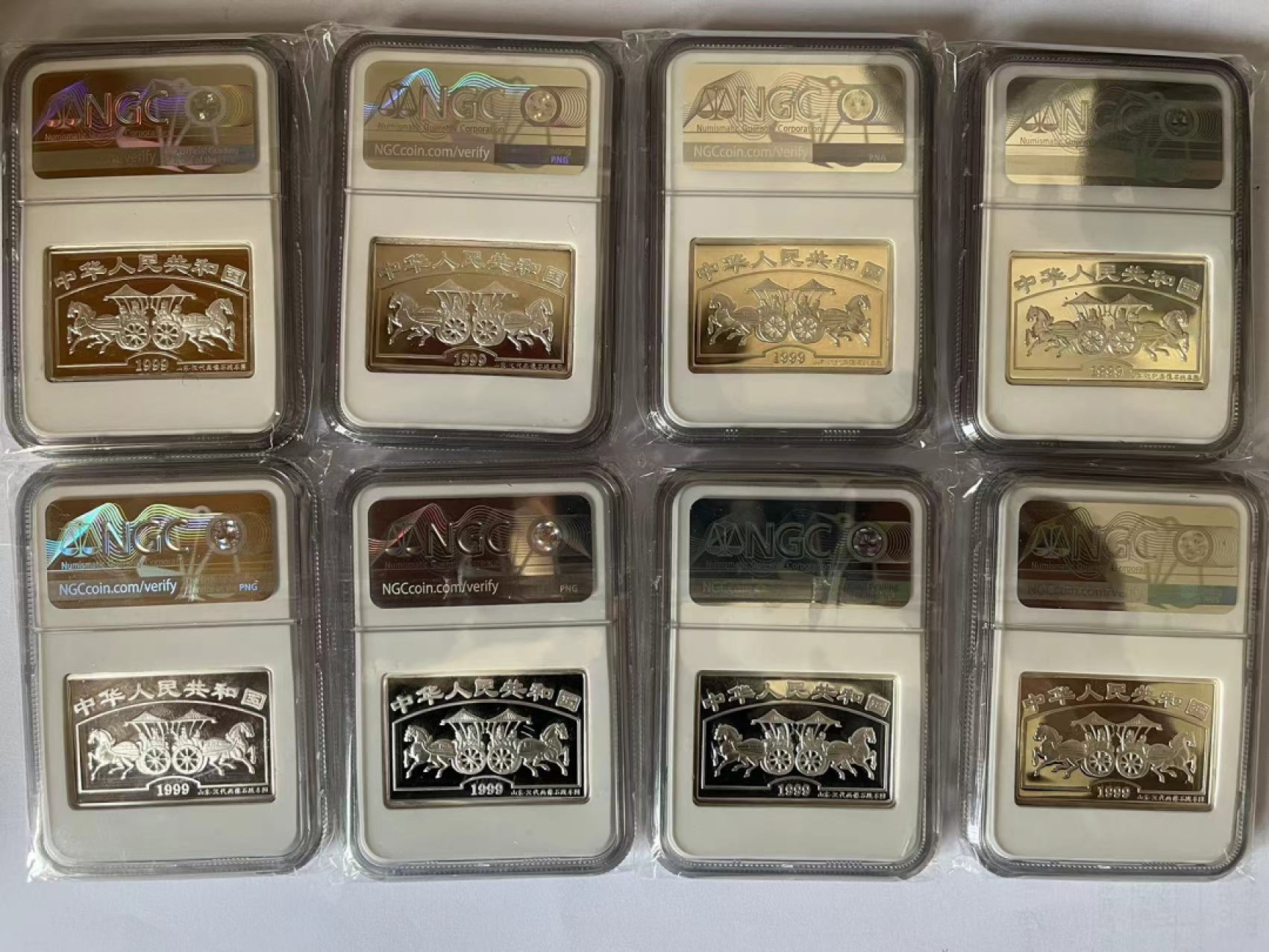 老精稀金银币专场「第12期」 1999年1盎司方形洛神赋银币