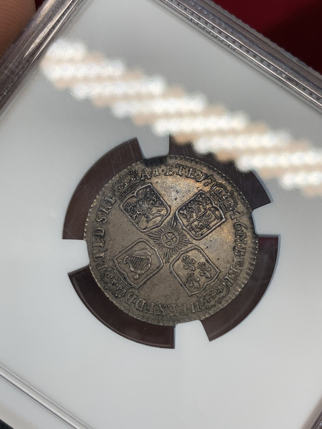 《竞宝斋》第69场-本周日，周一，周四.3场连拍（全场不限金额包邮） NGC MS62 1746年英国乔治二世6便士LIMA版 热门版别，醇黑包浆，高点俱在，62有些低评了