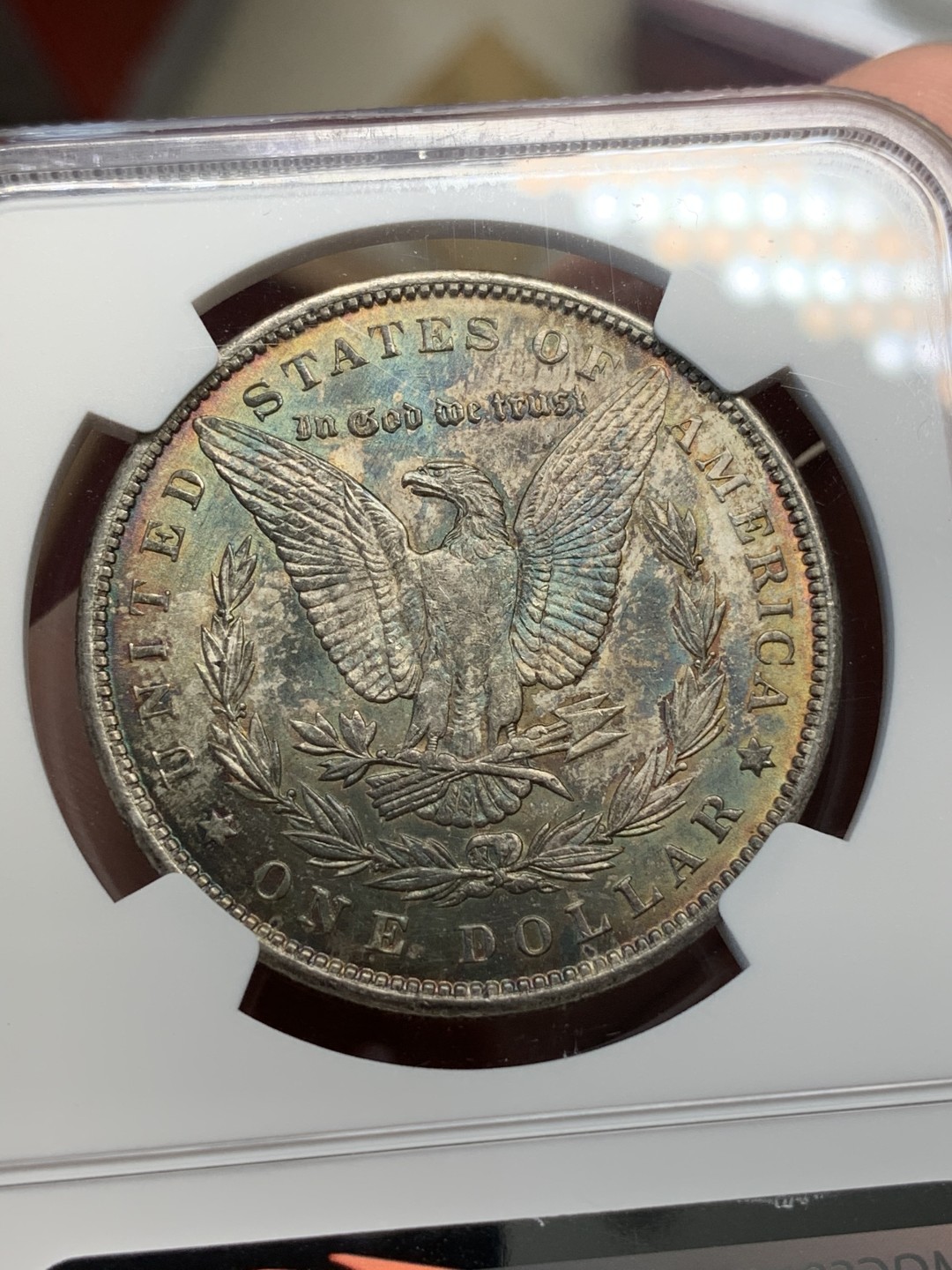 《竞宝斋》第69场-本周日，周一，周四.3场连拍（全场不限金额包邮） NGC UNC 1888年 吉祥好年份 美国摩根一美元银币 费城造币厂 原卷出品 上海NGC错杀 无明显清洗痕迹