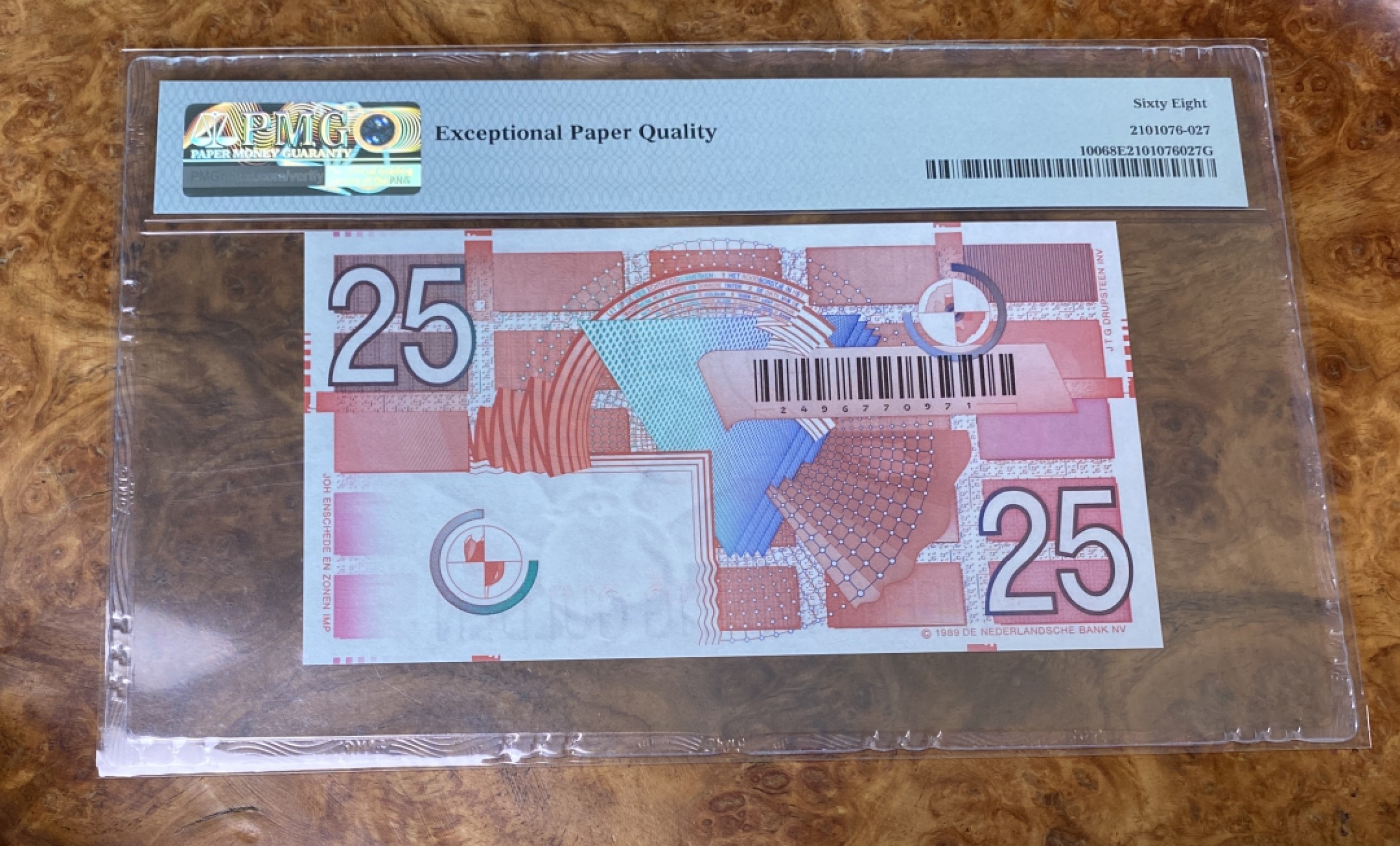 Chase Auction 第15期 - - 民国钞，外钞高分场（2022最后一期） 1989年荷兰25盾，PMG68分！