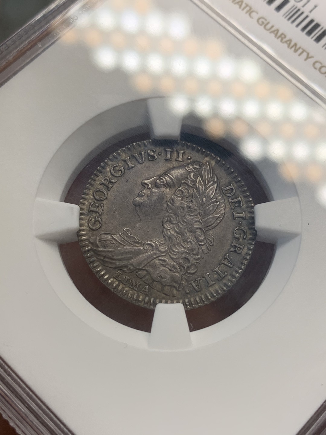 《竞宝斋》第69场-本周日，周一，周四.3场连拍（全场不限金额包邮） NGC MS62 1746年英国乔治二世6便士LIMA版 热门版别，醇黑包浆，高点俱在，62有些低评了