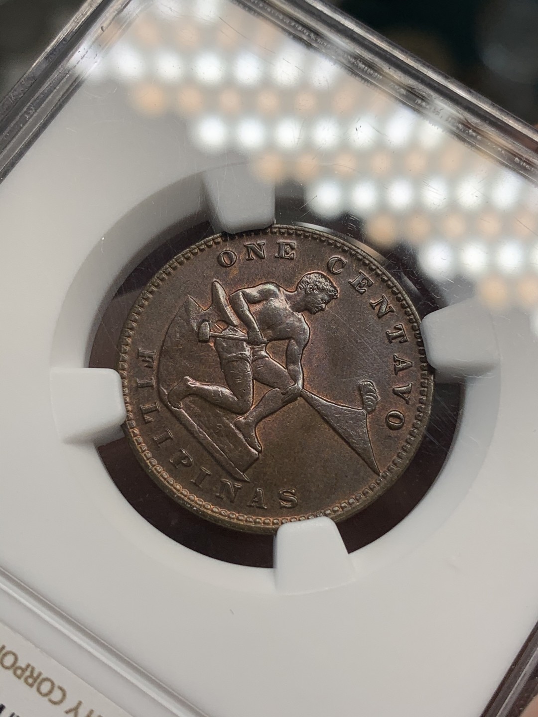 《竞宝斋》第69场-本周日，周一，周四.3场连拍（全场不限金额包邮） NGC MS64bn 美属菲律宾 1928年1分铜币 少见早期大版 好品少见 转光好状态