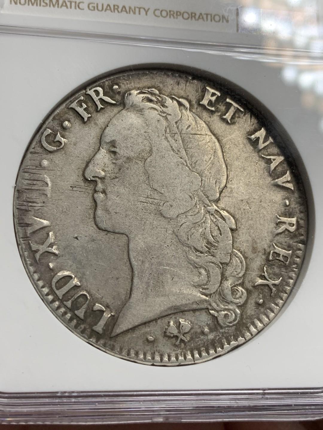 《竞宝斋》第69场-本周日，周一，周四.3场连拍（全场不限金额包邮） NGC-XF 法国 1765-L年 路易十五 ECU大银币 老包浆