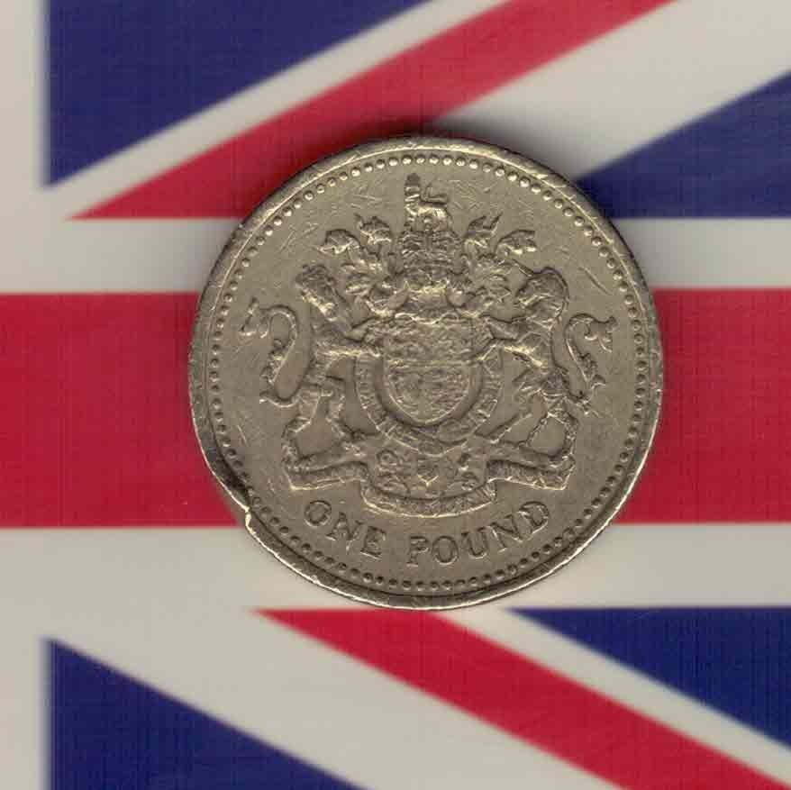 英国2003年1镑 流通品 实物图      