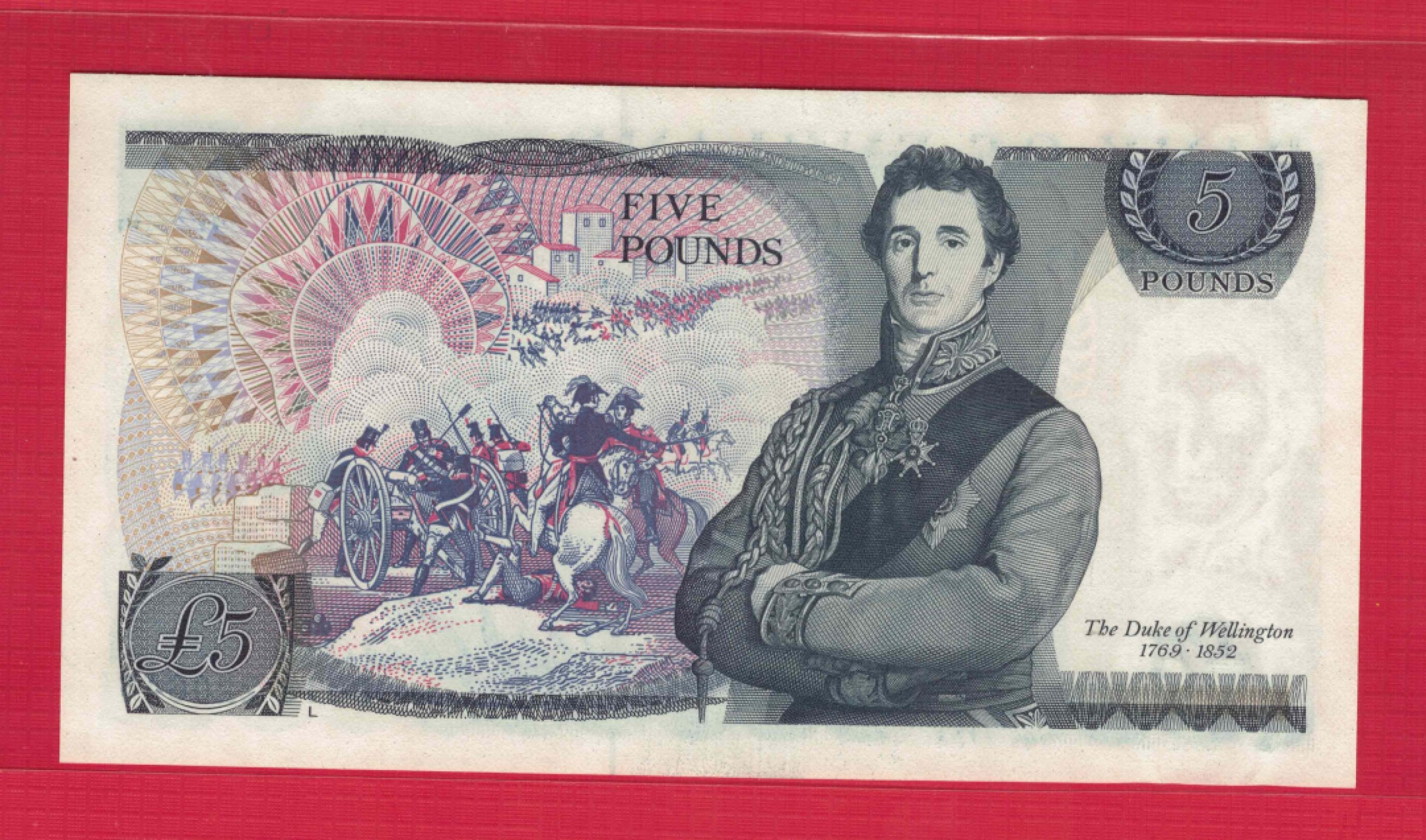 英国1980年至1987年5镑 P-378c 签名D.H.F. Somerset 实物图 UNC 