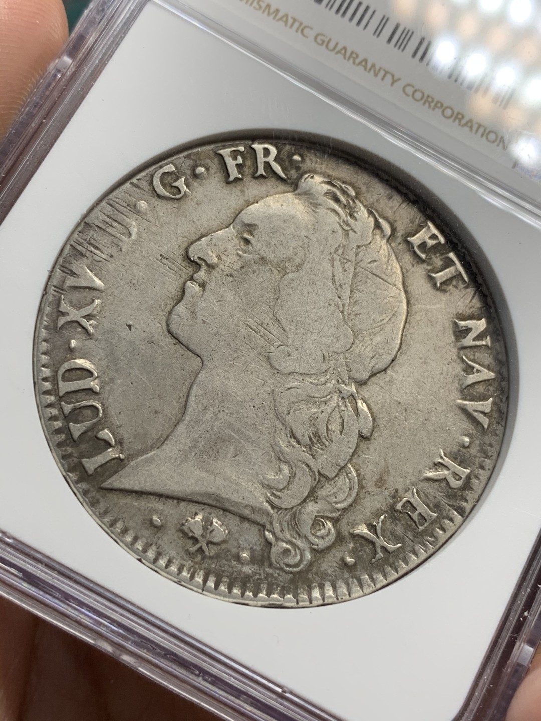 《竞宝斋》第69场-本周日，周一，周四.3场连拍（全场不限金额包邮） NGC-XF 法国 1765-L年 路易十五 ECU大银币 老包浆