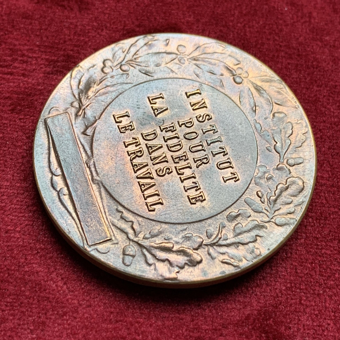 《竞宝斋》第69场-本周日，周一，周四.3场连拍（全场不限金额包邮） 法国 玛丽安娜女神 戎装像 铜章（红铜色） 29.3克 41.5mm  20世纪初