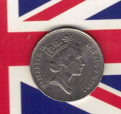 英国1992年10便士 实物如图         - 英国1992年10便士 实物如图        