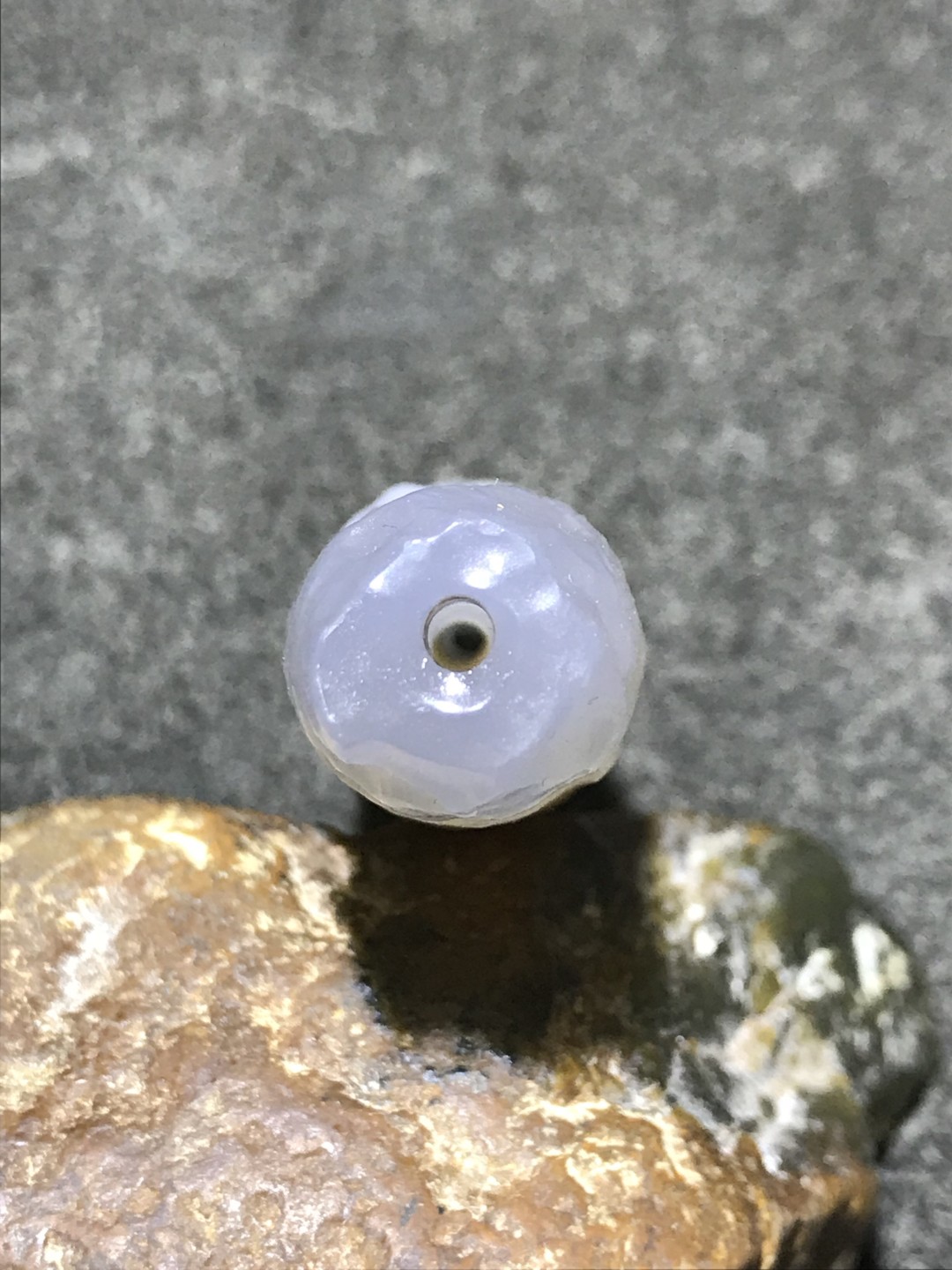 天然马达加斯加精品高玉化紫罗兰料海洋玉髓随型风化桶珠一颗！